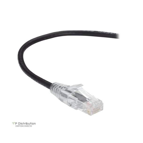 Black Box SLIM-NET CAT6A PATCH CABLE BLACK 2FT