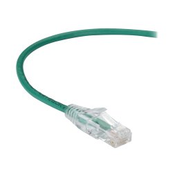 Black Box SLIM-NET CAT6A PATCH CABLE GREEN 12FT