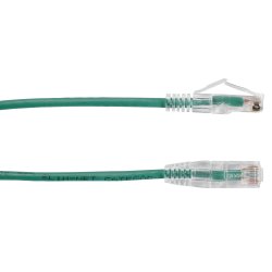 Black Box SLIM-NET CAT6A PATCH CABLE GREEN 2FT