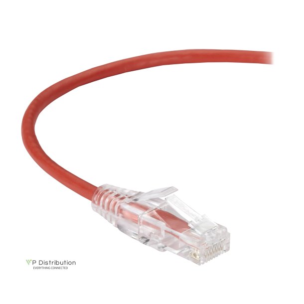 Black Box SLIM-NET CAT6A PATCH CABLE RED 4FT