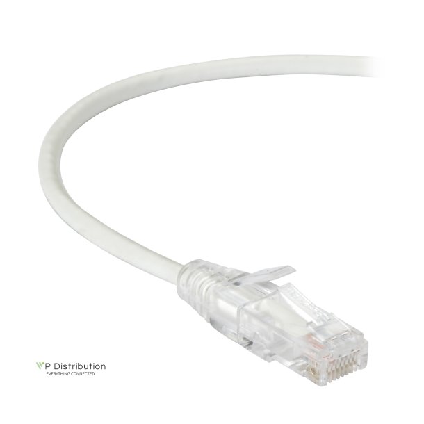 Black Box SLIM-NET CAT6A PATCH CABLE WHITE 2FT