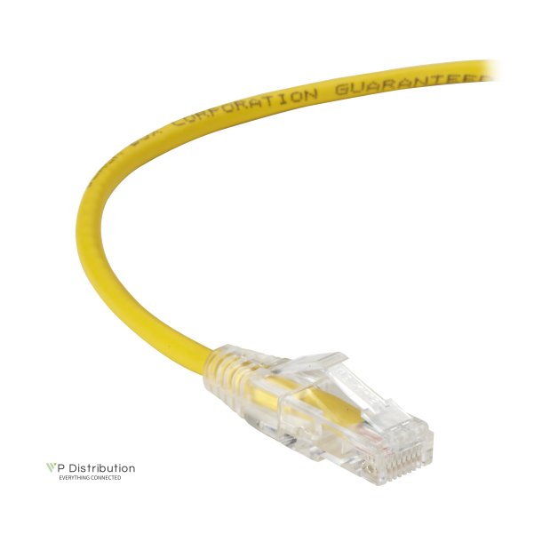 Black Box SLIM-NET CAT6A PATCH CABLE YELLOW 2FT