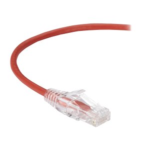 Black Box SLIM-NET CAT6 PATCH CABLE RED 7FT