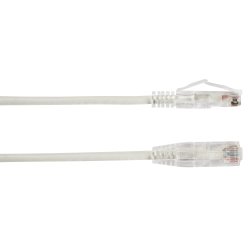 Black Box SLIM-NET CAT6 PATCH CABLE WHITE 12FT