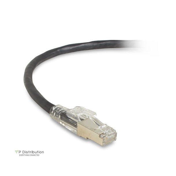 Black Box GIGATRUE 3 CAT6. SHIELDED PATCH CORD BLACK 5FT