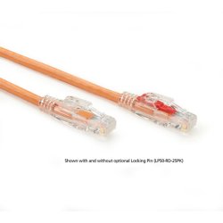 Black Box GIGATRUE 3 CAT6. SHIELDED PATCH CORD ORANGE 10FT