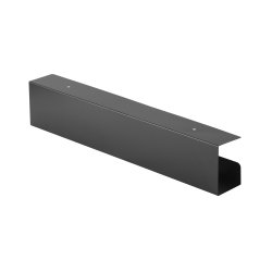Cablio cable tray and power strip holder, Black
