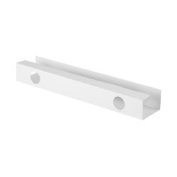 Cablio cable tray and power strip holder, White