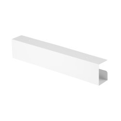Cablio cable tray and power strip holder, White