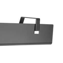 Cablio cable tray and power strip holder, Black