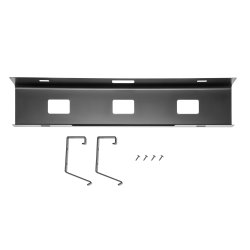 Cablio cable tray and power strip holder, Black
