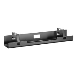 Cablio cable tray and power strip holder, Black