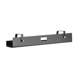 Cablio cable tray and power strip holder, Black