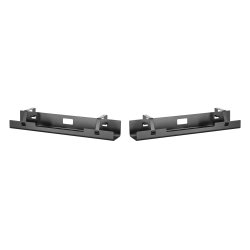 Cablio cable tray and power strip holder, Black