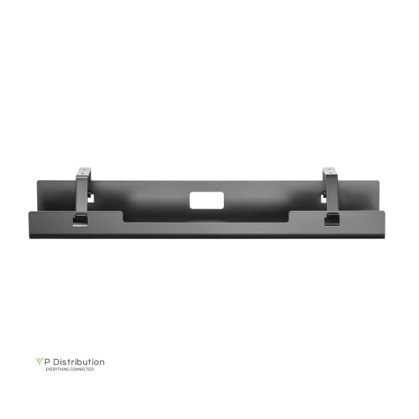 Cablio cable tray and power strip holder, Black