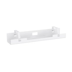 Cablio cable tray and power strip holder, White