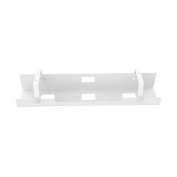 Cablio cable tray and power strip holder, White