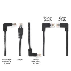 Black Box CAT6 90 DWN TO STR PATCH CABLE BLUE 3FT