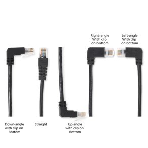 Black Box CAT6 90 DWN TO STR PATCH CABLE BLUE 3FT