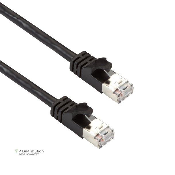 Black Box CAT6A PATCH CABLE, F/UTP, PVC, SNAGLESS, BLACK, 10FT