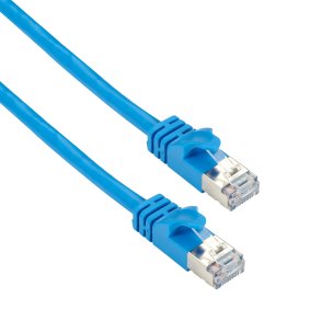 Black Box CAT6A PATCH CABLE, F/UTP, PVC, SNAGLESS, BLUE, 10FT