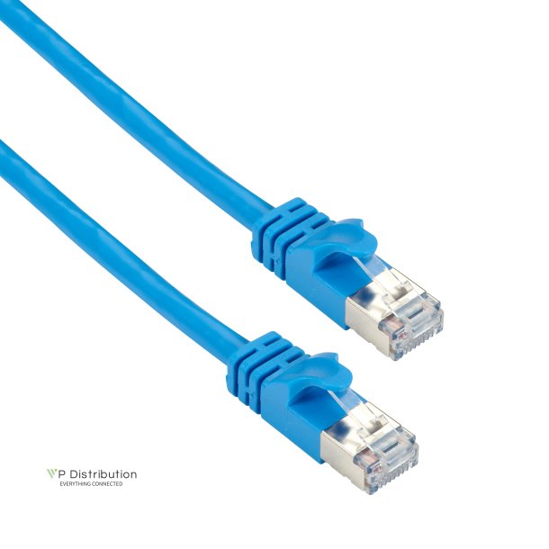 Black Box CAT6A PATCH CABLE, F/UTP, PVC, SNAGLESS, BLUE, 10FT