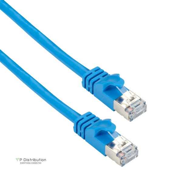 Black Box CAT6A PATCH CABLE, F/UTP, PVC, SNAGLESS, BLUE, 20FT