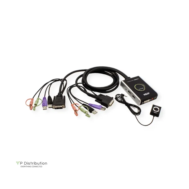 ATEN CS682 2P USB DVI KVM Switch Audio