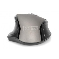 Digitus Wireless Ergonomic Optical Mouse 6D, 2.4 GHz 800/1000/1600 dpi, black-grey