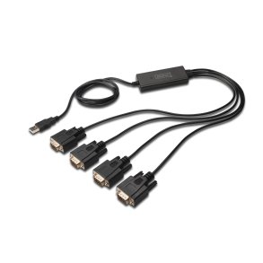 Digitus USB to Serial Adapter, RS232 4 x RS232, cable type, Chipset: FT4232H, 1.5m
