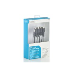 Digitus USB to Serial Adapter, RS232 4 x RS232, cable type, Chipset: FT4232H, 1.5m