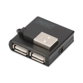 Digitus USB 2.0 High-Speed Hub 4-Port 4x USB A/F, 1x USB B mini/M, incl. USB cable