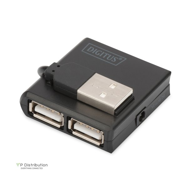 Digitus USB 2.0 High-Speed Hub 4-Port 4x USB A/F, 1x USB B mini/M, incl. USB cable