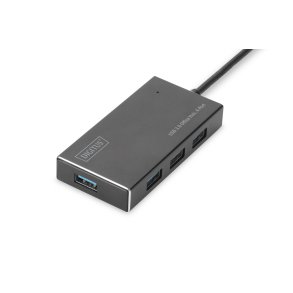 Digitus USB 3.0 Hub, 4-port Incl. 5V/2A power supply, Aluminium housing