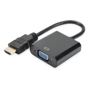 Digitus HDMI to VGA converter adapter Typ A - VGA (D-Sub) connector, 3,5mm audio jack