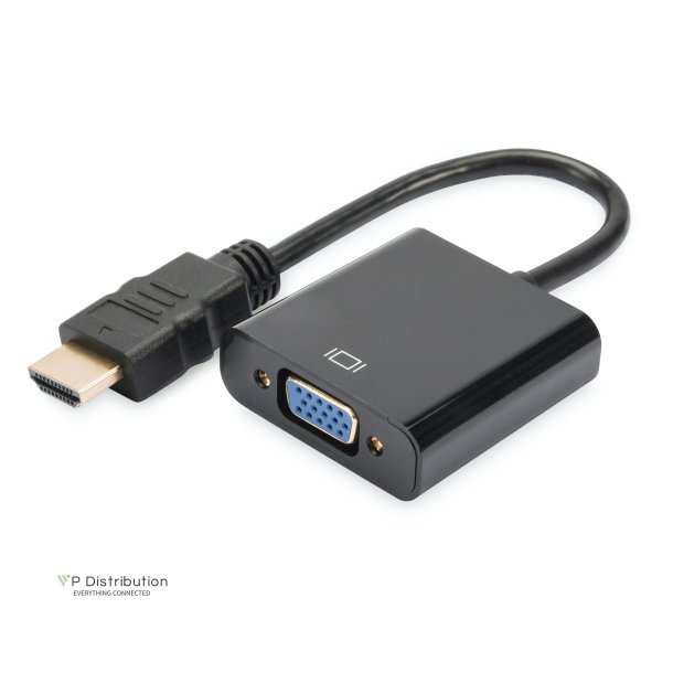 Digitus HDMI to VGA converter adapter Typ A - VGA (D-Sub) connector, 3,5mm audio jack