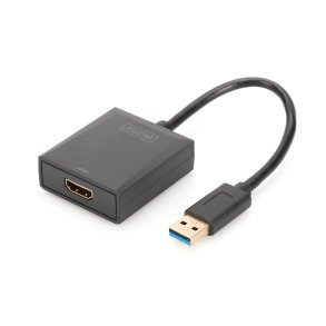 Digitus USB 3.0 to HDMI Adapter, 1080p Input USB, Output HDMI