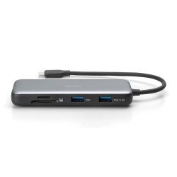 USB-C Docking Station, 7-Port, 1x HDMI 3x USB 3.2 Gen 2, 1x RJ45, 1x SD,1x MicroSD, 1x PD
