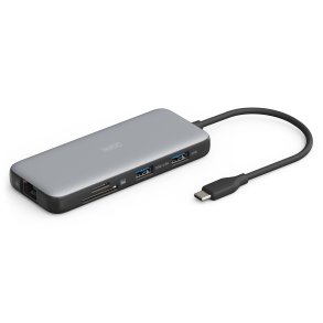 USB-C Docking Station, 8-Port 2xHDMI,3xUSB3.0,1xRJ45,1xSD,1xMicroSD,1xUSB-CPD