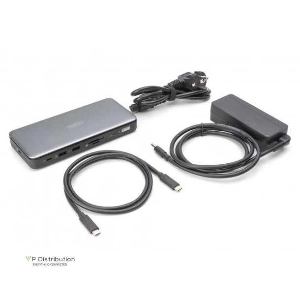 USB-C Docking Station, 11-Port, 2x HDMI, 1x DP 2x USB-A, 1x USB-C, 1x RJ45, 1x DC, 1x Audio