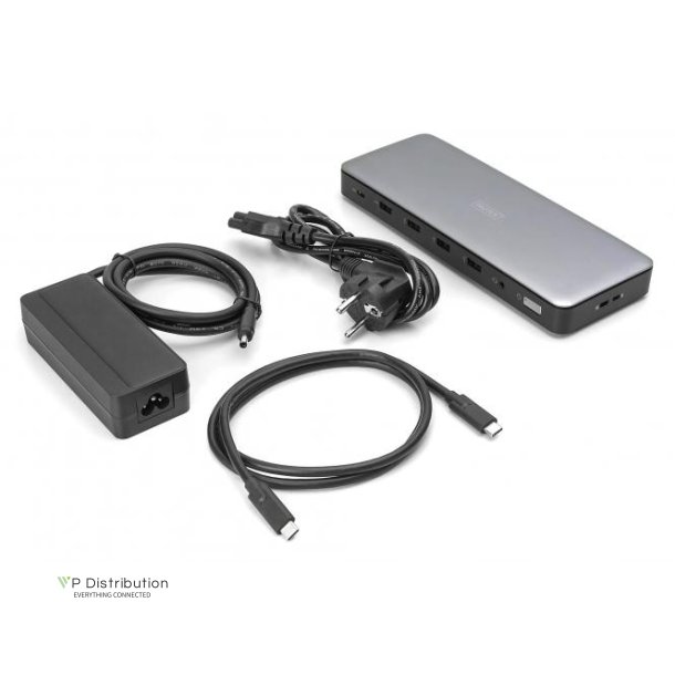 USB-C Docking Station, 13-Port, 3x HDMI, 2x DP 4x USB-A, 1x USB-C, 1x RJ45, 1x DC, 1x Audio