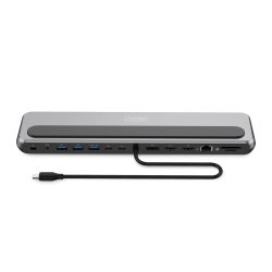 USB-C 8K Docking Station, 12-Port 2x HDMI, 1x DP, 3x USB-A, 1x USB-C, 1x RJ45, 1x PD