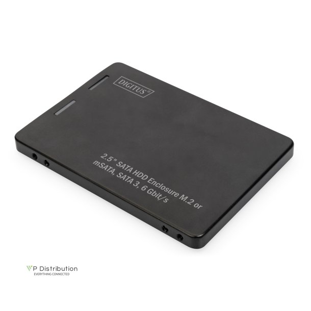 Digitus 2,5" SATA HDD Enclosure M.2 or mSATA SATA 3 6 Gbit/s, write speed up to 520 MB/s