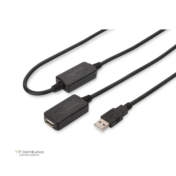 Digitus USB 2.0 Repeater Cable USB A male / A female, Length 20m