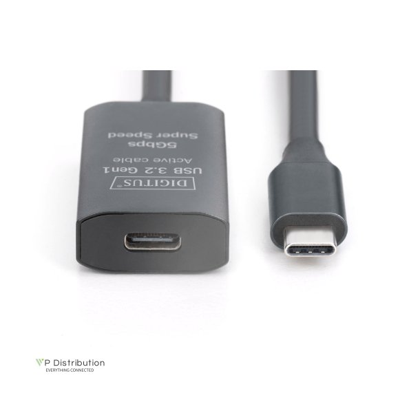 Active USB 3.2 Gen1 5G extension cable, USB-C - USB-C, 5m