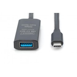 Active USB-C Extension Cable, 10m 5G, USB 3.2 Gen1, USB-C - USB-A (M/F)