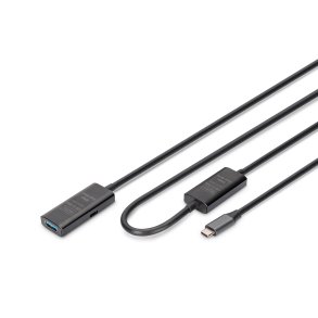 Active USB-C Extension Cable, 10m 5G, USB 3.2 Gen1, USB-C - USB-A (M/F)