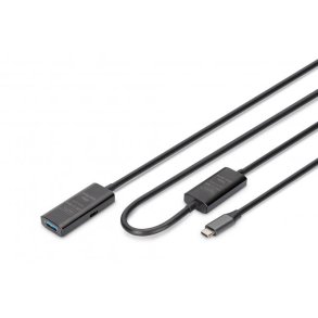 Active USB 3.2 Gen1 5G extension cable, USB-C - USB-A, 10m