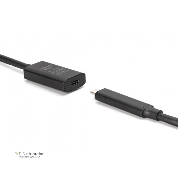 Active USB-C Extension Cable, 5m 10G, USB 3.2 Gen2, USB-C - USB-C (M/F)