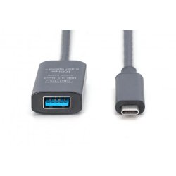 Active USB 3.2 Gen2 10G extension cable, USB-C - USB-A, 5m